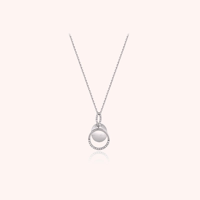 CLUE - Double Round Silver Necklace