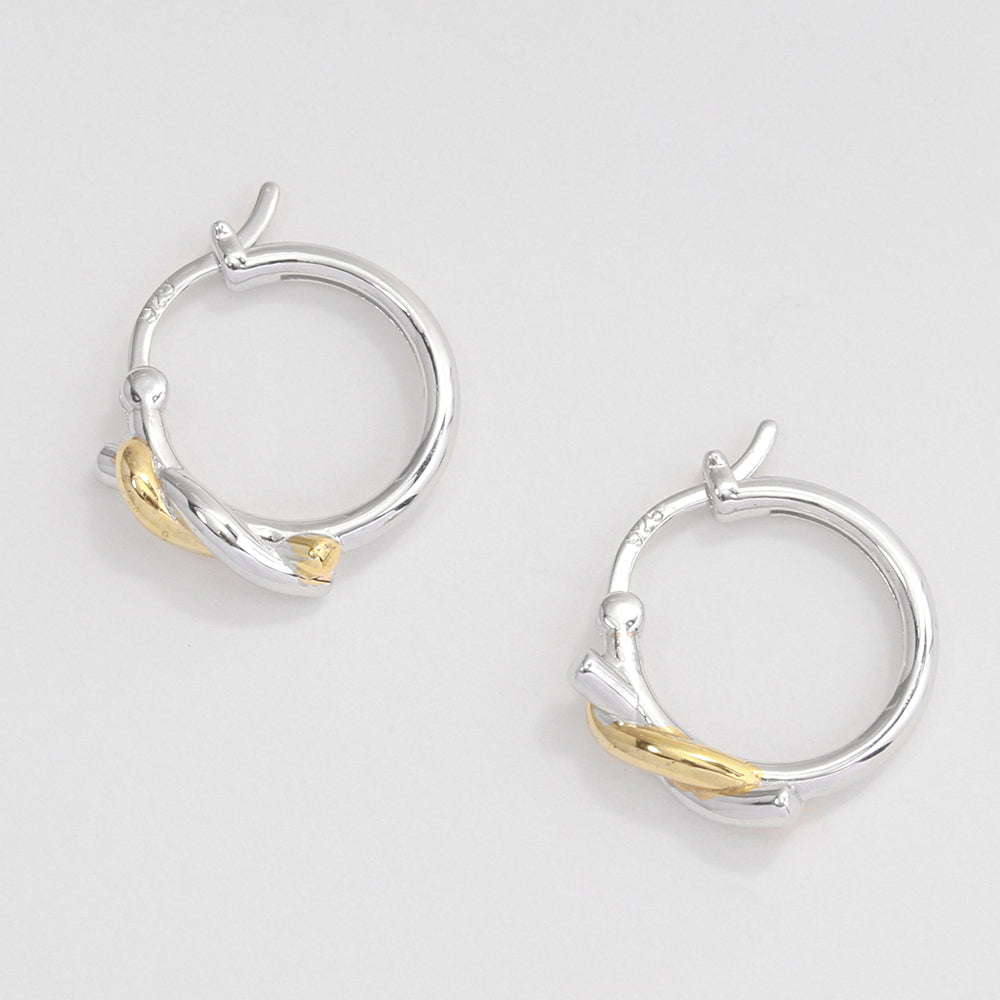 OST - Twist Combi Plated Ring Earrings