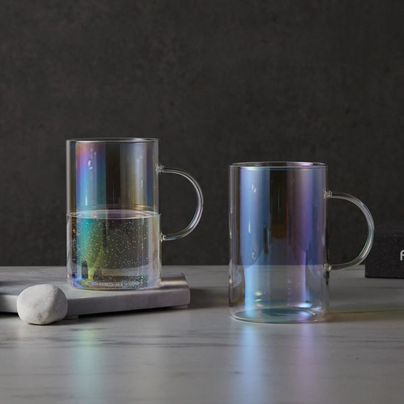 Korean ON Rainbow - Big Glass Mug Set