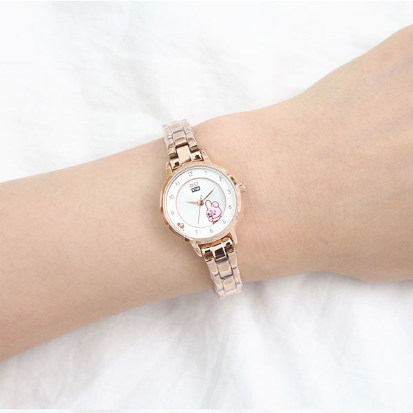 BT21 x OST - Rose Gold Metal Watch - Cooky