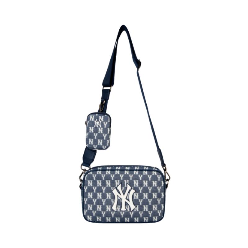 Jual MLB NY Yankees Monogram Jacquard M Cross Bag In White