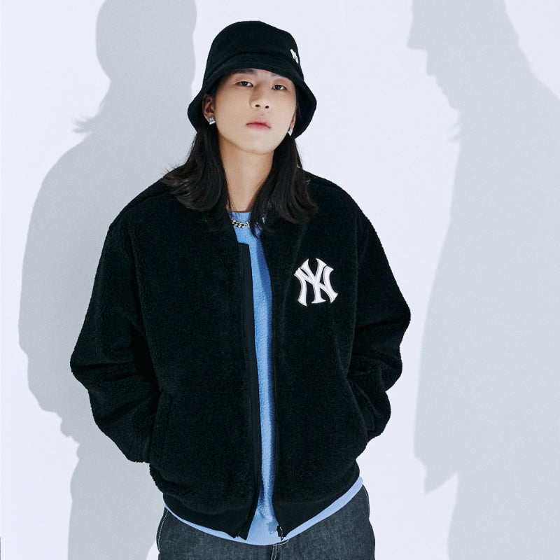 MLB KOREA 22FW Symbol Fleece Reversible Bucket Hat - White (2Colors)