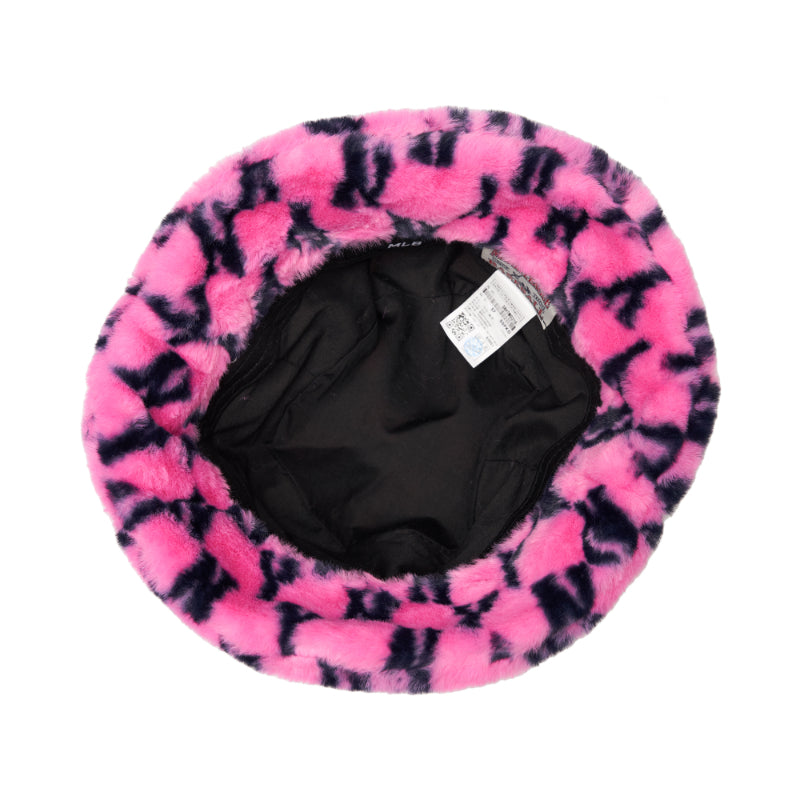 MLB KOREA 22FW Fur Bucket Hat LA Dadgers - Pink