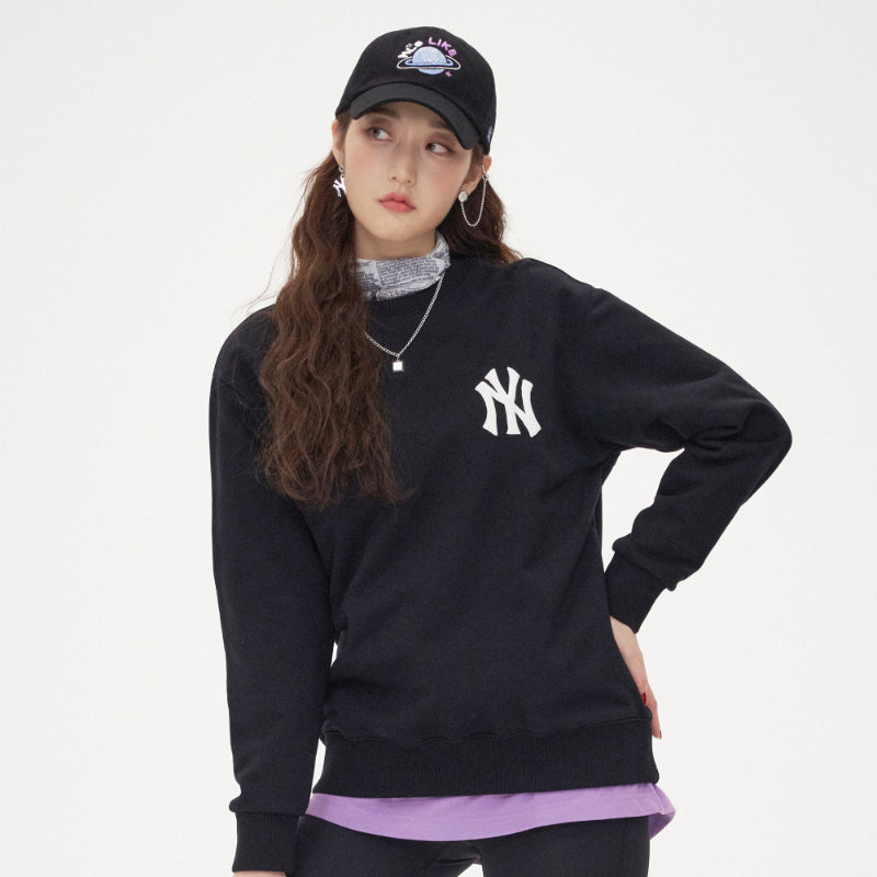 MLB Korea Womens Hoodies & Sweatshirts, Navy, M