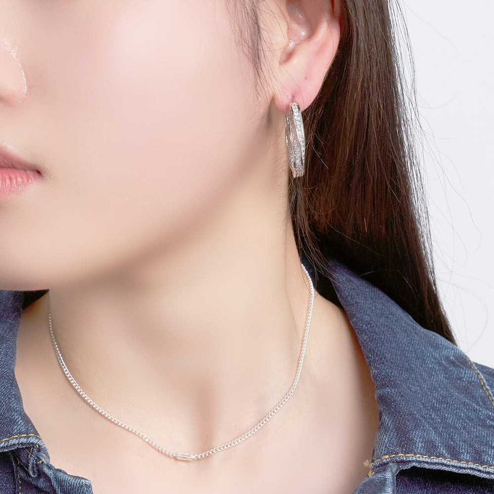 OST - Twisted Cubic Point Ring Earring