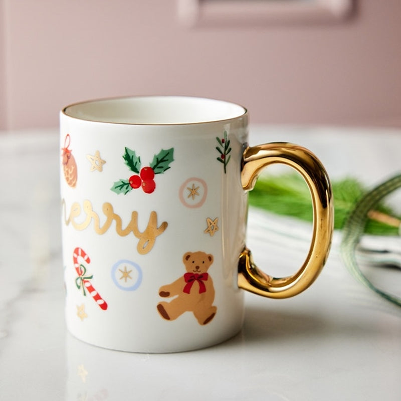 Korean Winter Story - Gold Rim Mug 2P Set