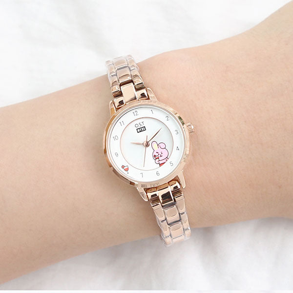 BT21 x OST - Rose Gold Metal Watch - Cooky