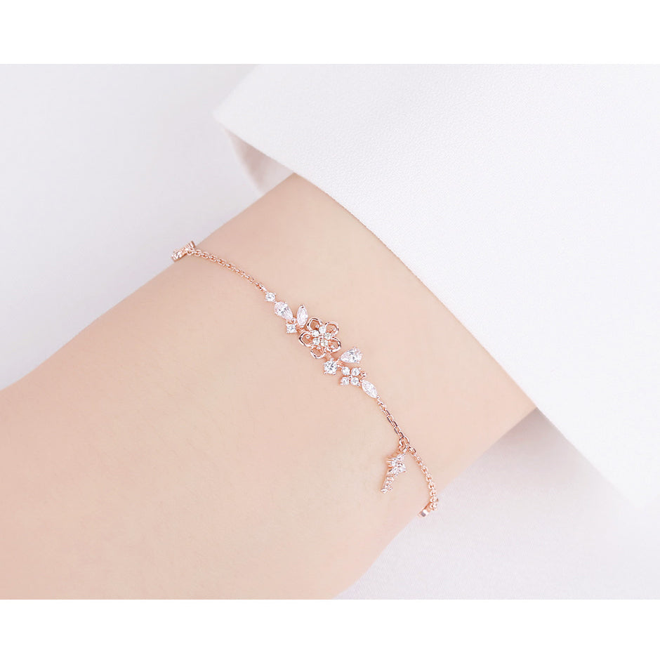 CLUE - Eternal Happiness White Gem Maehwamareum Silver Bracelet