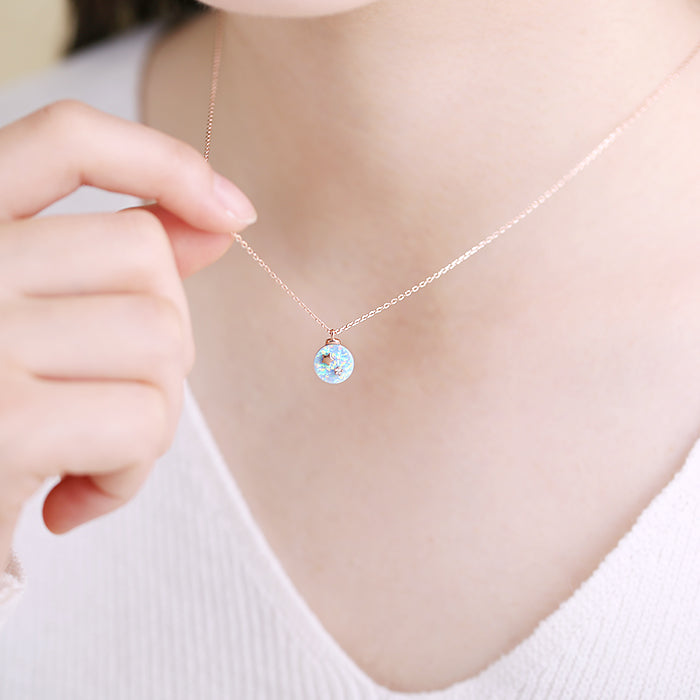 OST - Sky Blue Star Rose Gold Necklace