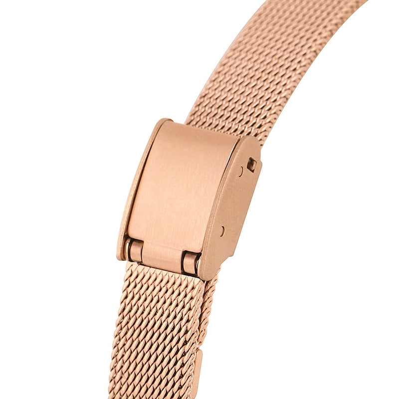 Saint Tail x Clue - Aurora Illusion Stick Rose Gold Mesh Watch