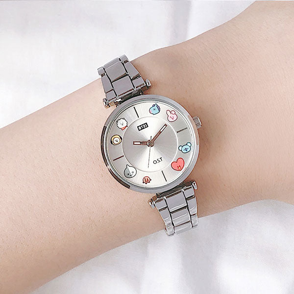 BT21 x OST - Silver Metal Watch - Group