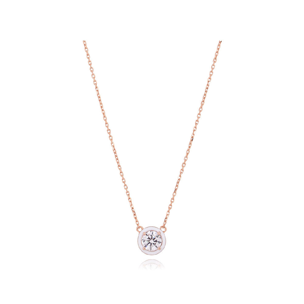 CLUE - C Collection Color One Point Silver Necklace