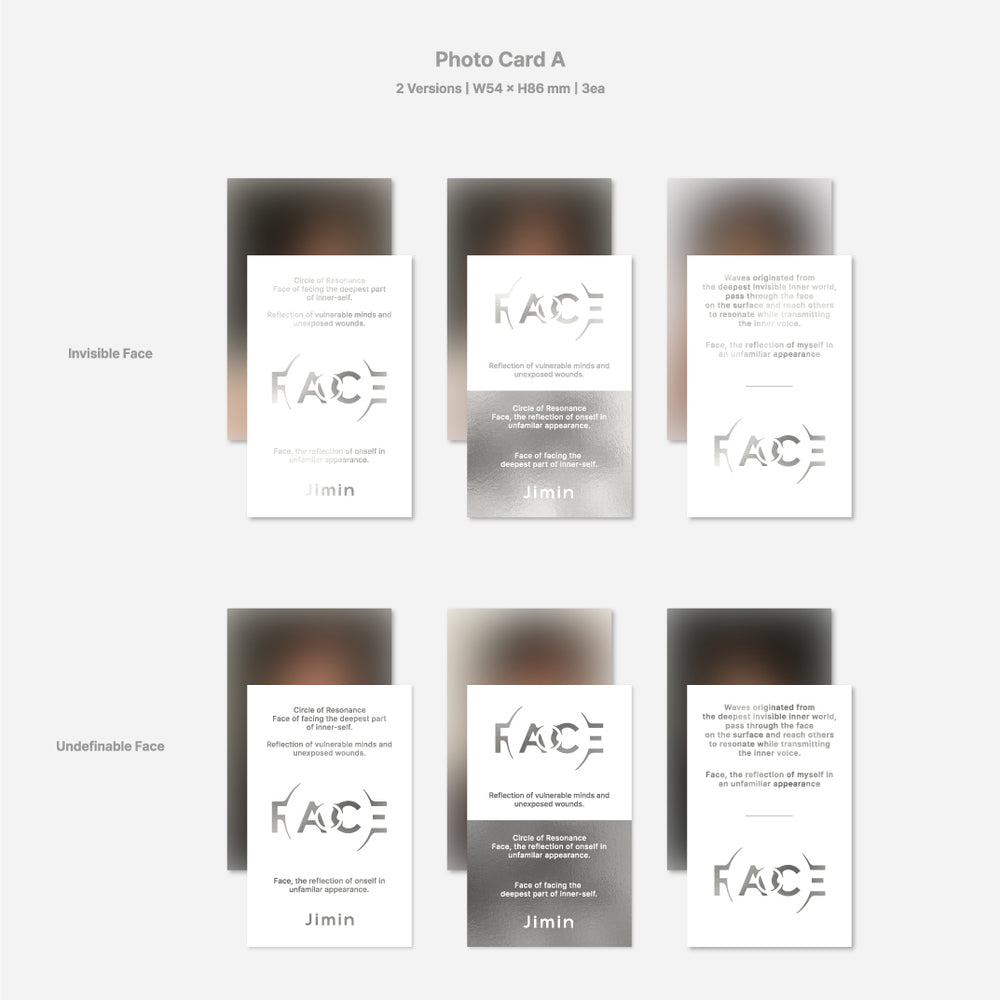 Jimin (BTS) - Face : 1st Album (Weverse Album + Photobook Versions)