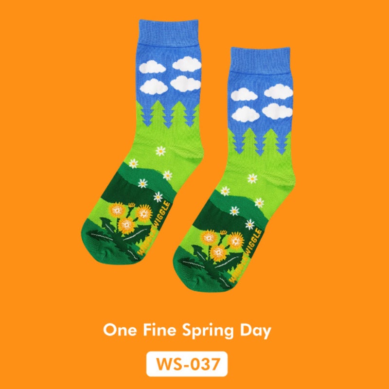 Wiggle Wiggle - Spring Pattern Socks