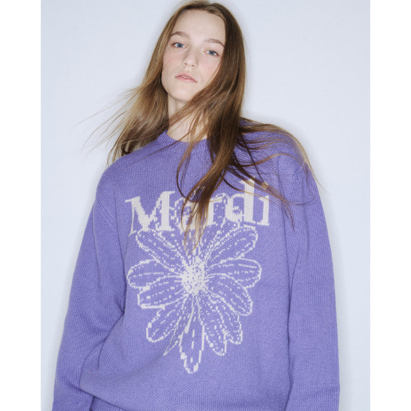 Mardi Mercredi - Cashmere Blended Pullover Flowermardi Sweater