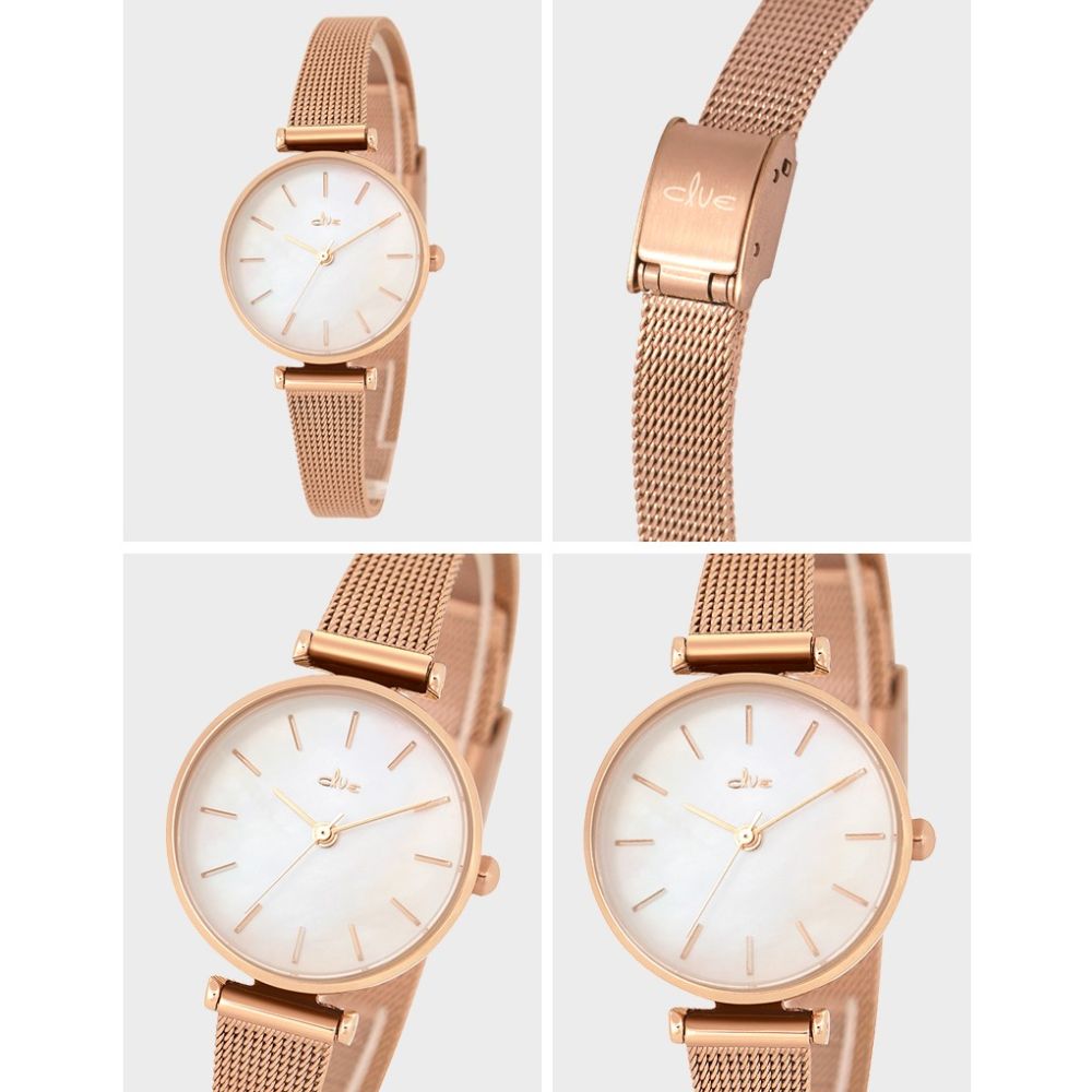 CLUE - Mother-of-Pearl Mood Mesh Watch