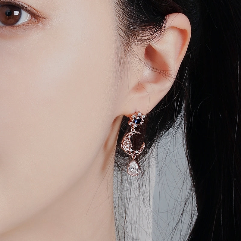 Saint Tail x Clue - Aurora Moonlight Silver Earrings