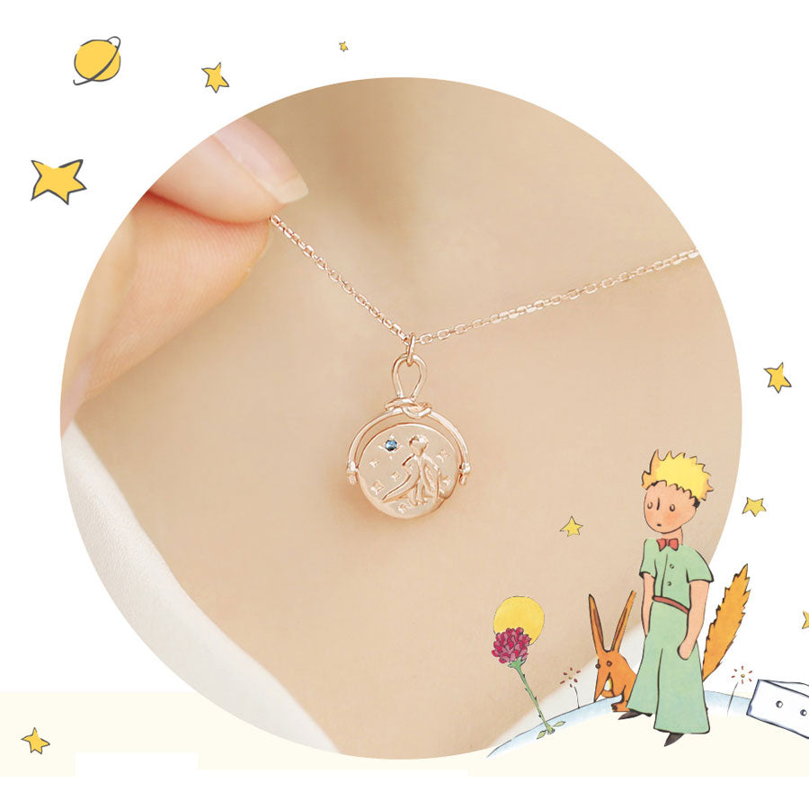 Le Petit Prince x OST - Double-sided Planet Rose Gold Coin Necklace