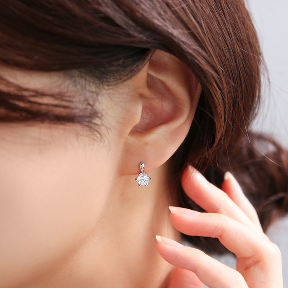 OST - Prong Setting Simulated Diamond Earring