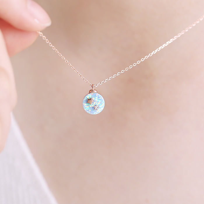 OST - Sky Blue Star Rose Gold Necklace