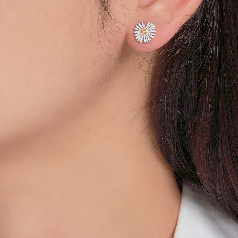 OST - Slit Daisy Silver Earrings