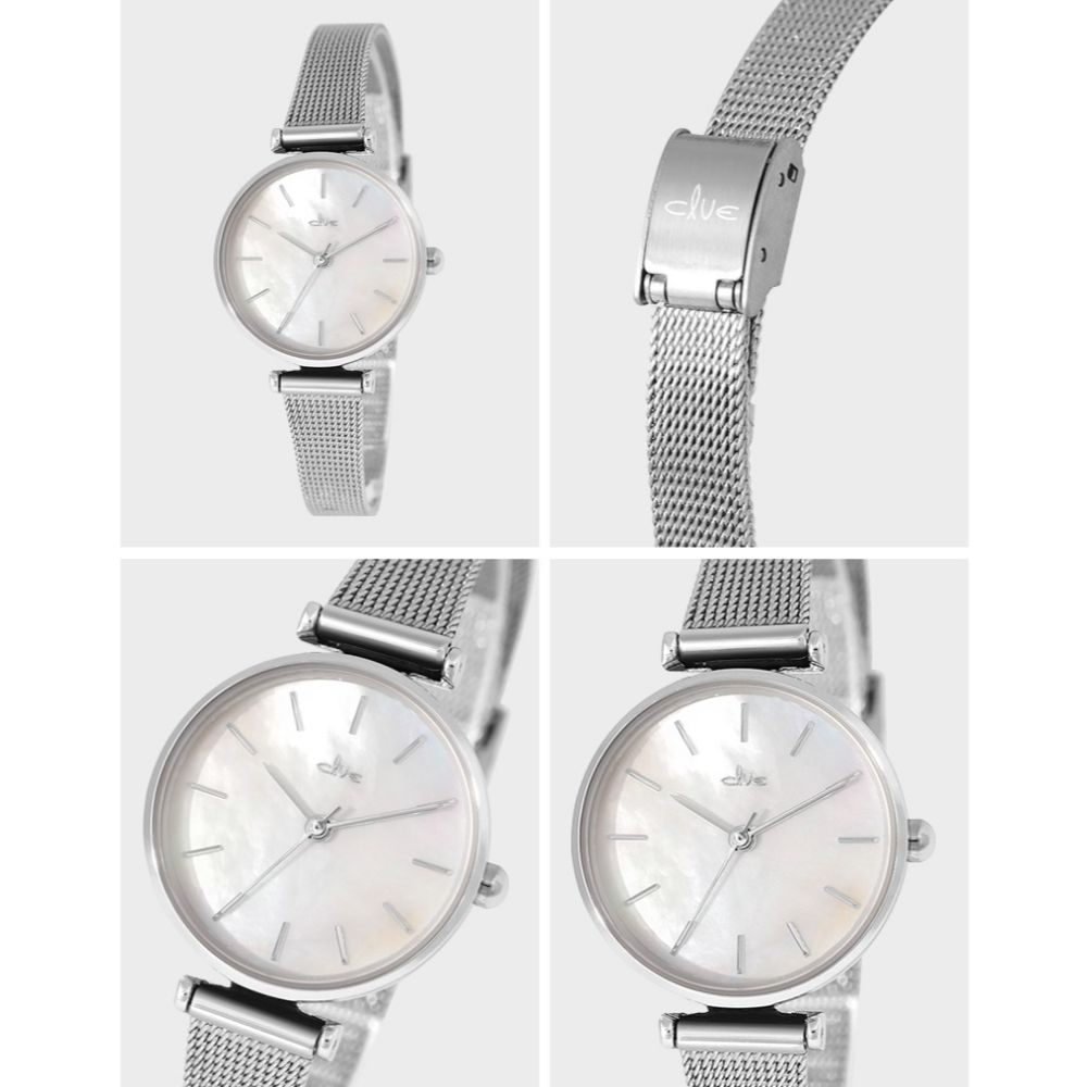 CLUE - Mother-of-Pearl Mood Mesh Watch