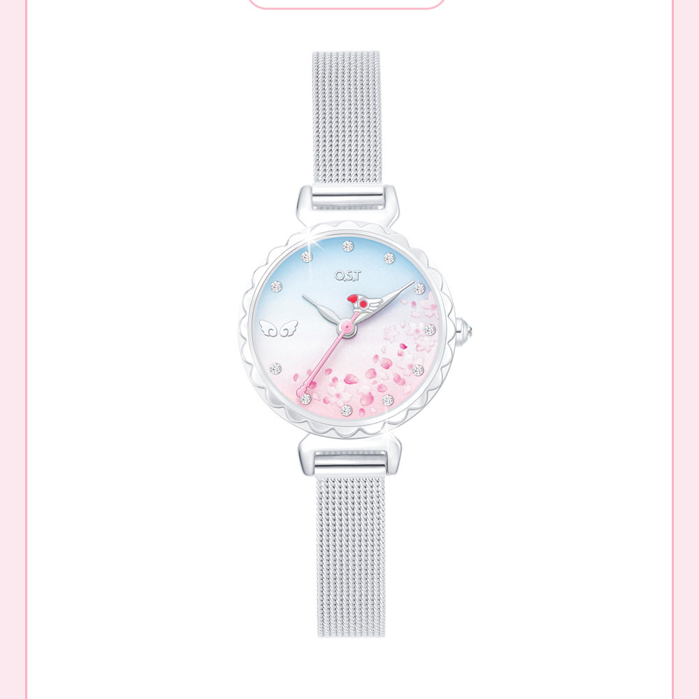 OST x Cardcaptor Sakura - Crow Card Cherry Blossom Mesh Watch