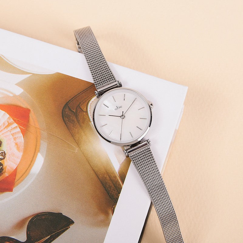 CLUE - Mother-of-Pearl Mood Mesh Watch