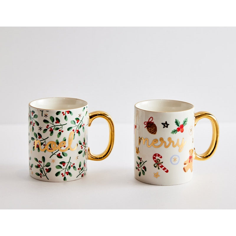 Korean Winter Story - Gold Rim Mug 2P Set