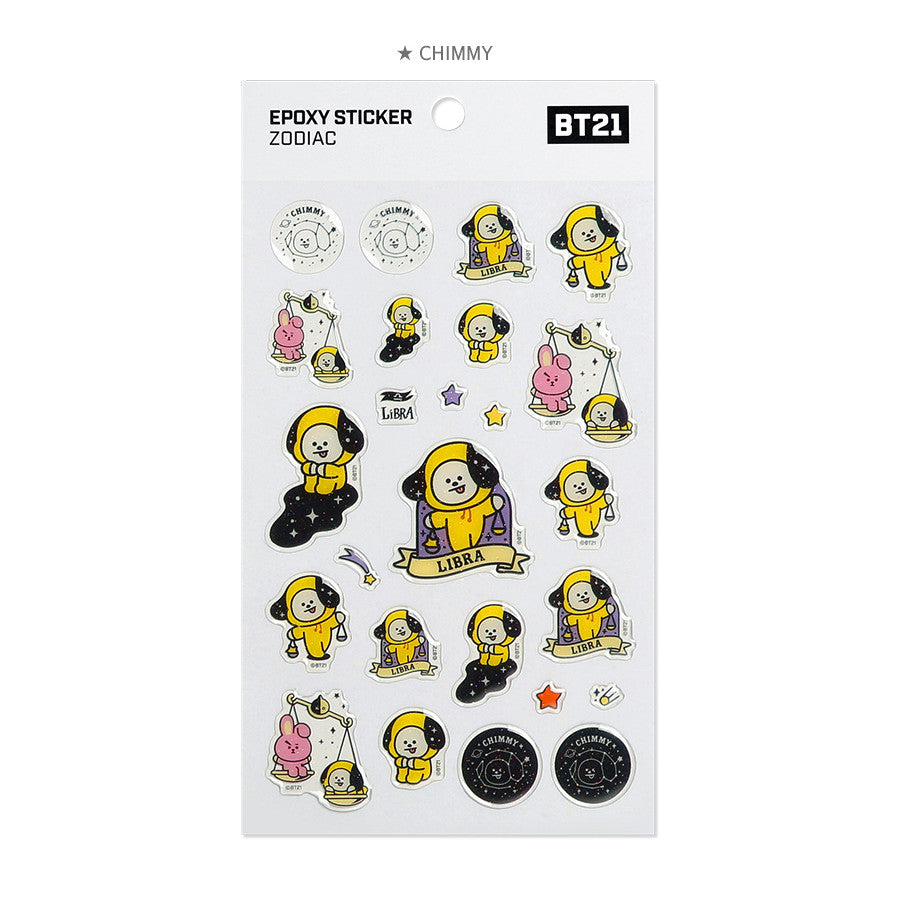 BT21 x Monopoly - Universtar Epoxy Sticker - Zodiac – Harumio