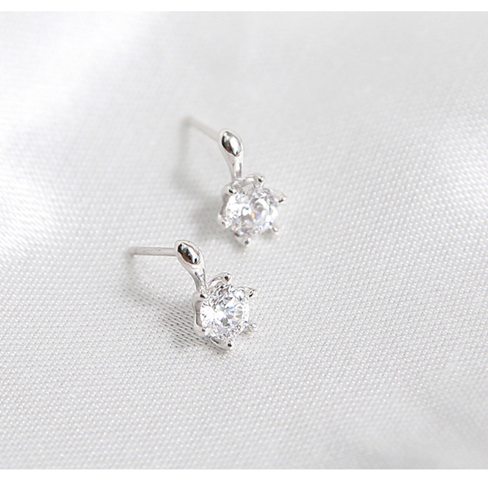 OST - Prong Setting Simulated Diamond Earring