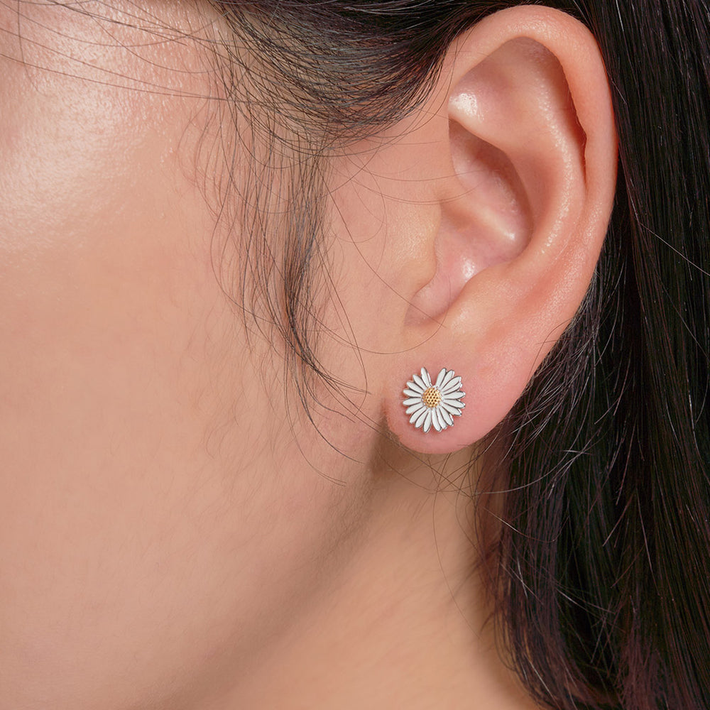 OST - Slit Daisy Silver Earrings