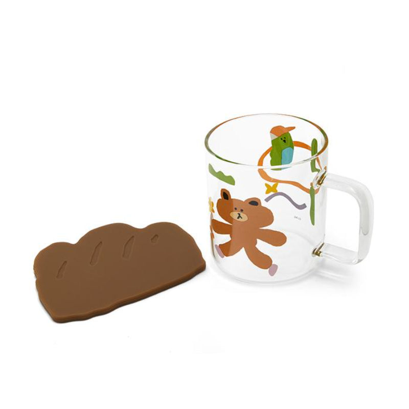 Line Friends - Glass Mug & Coaster Set