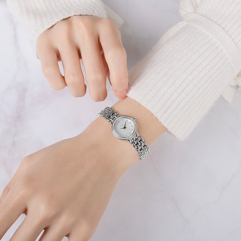 CLUE - Cure Floral Silver Metal Watch