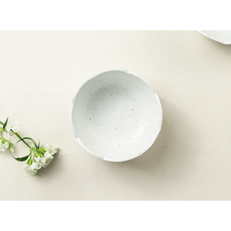 Chaora - White Porcelain Flower Noodle Bowl