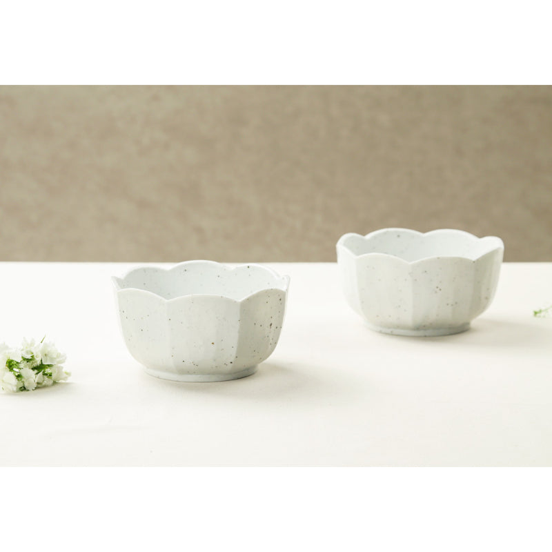 Chaora - White Porcelain Flower Noodle Bowl