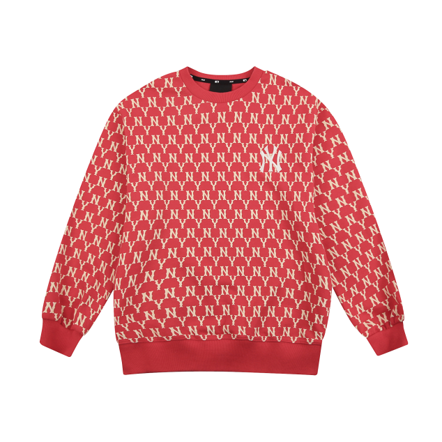 Red Embroidered NYC Monogram New York Sweatshirt | NYC Sweatshirt (XL)