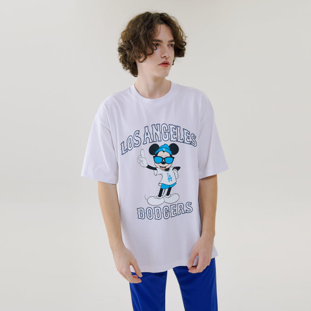 MLB x Disney - Overfit Short Sleeve T-Shirt - Mickey Mouse - PREORDER La Dodgers / S