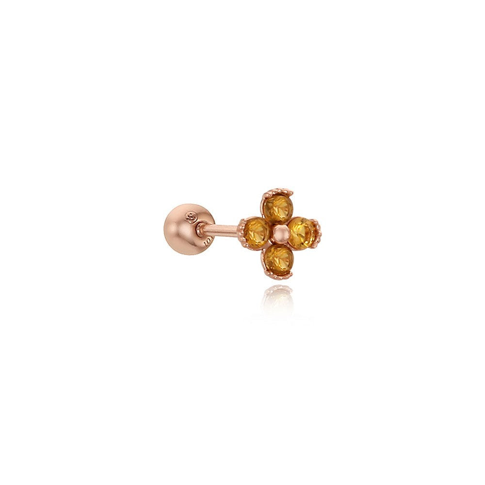 CLUE - Blossom 14K White Gold Ear Pierce (Birthstone)