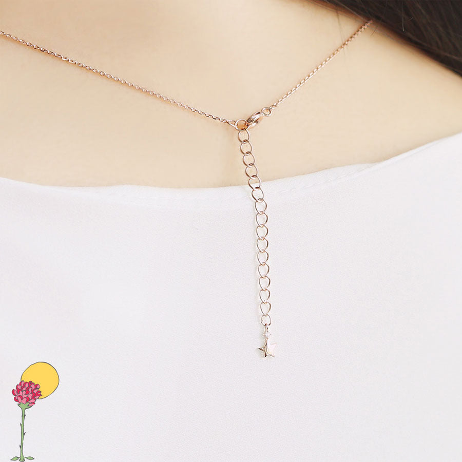 Le Petit Prince x OST - Double-sided Planet Rose Gold Coin Necklace