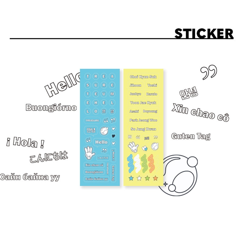 TREASURE - HELLO - 2cut Photo + Sticker Set