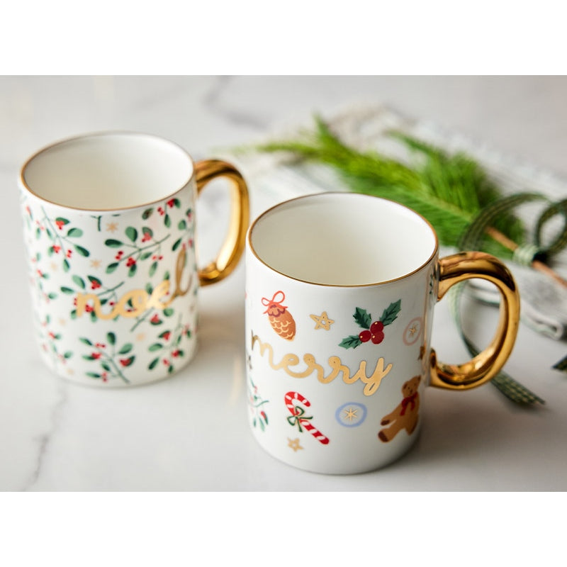 Korean Winter Story - Gold Rim Mug 2P Set