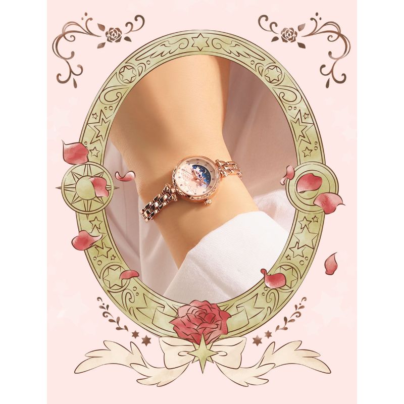 OST x Cardcaptor Sakura - Flower Moon Phase Metal Watch