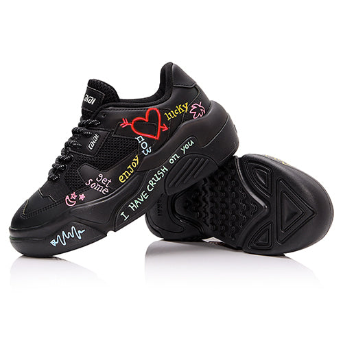 Lakai - Hati Graffiti Shoes - Black Neon