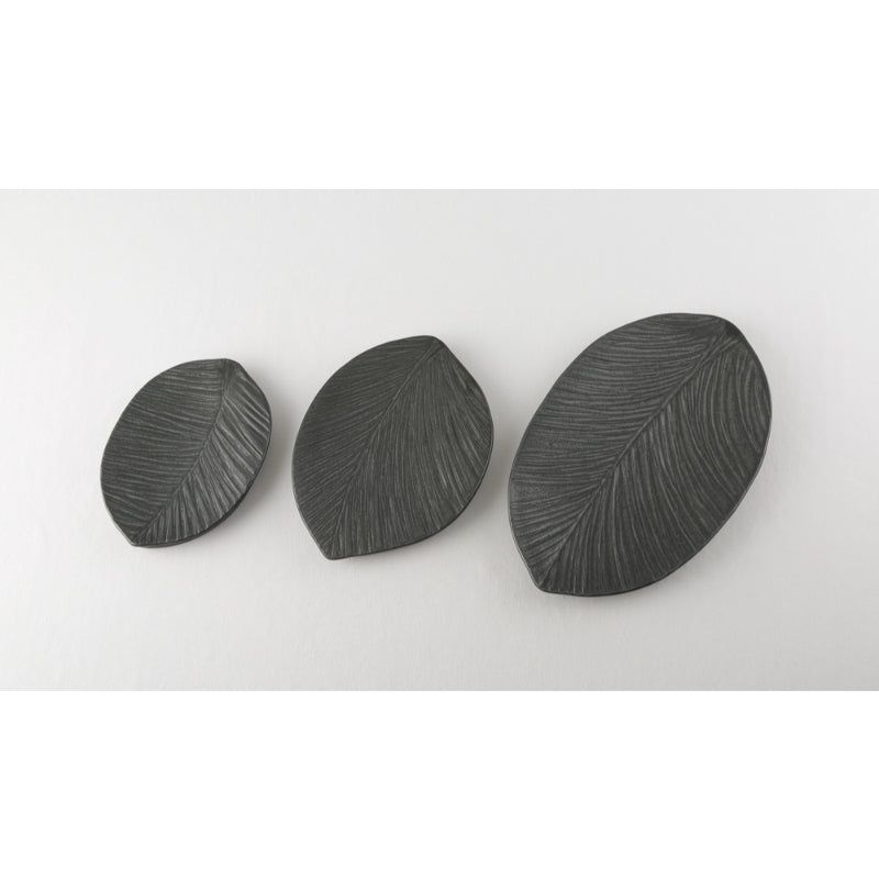 Chaora - Black Leaf Ellipse Plate