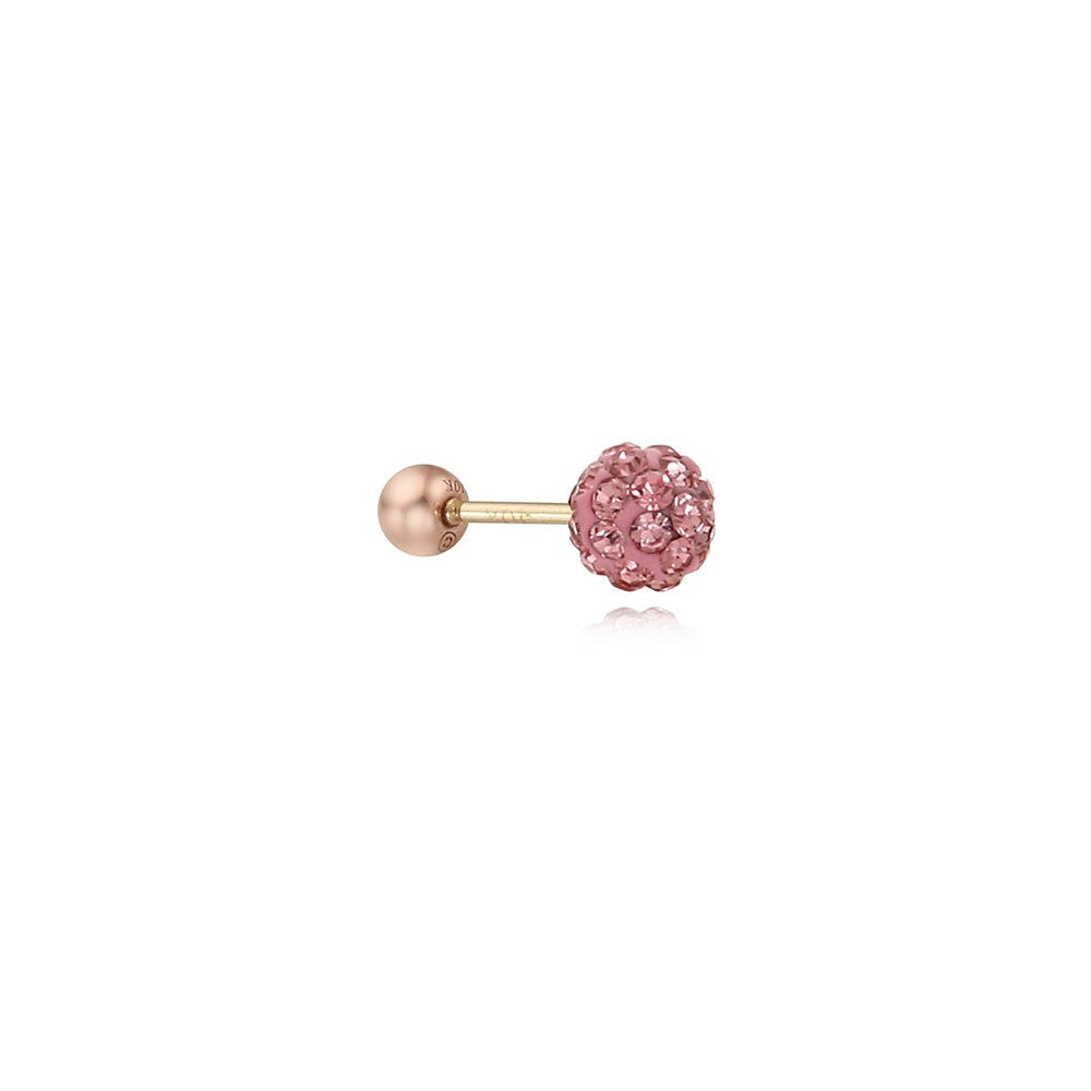 CLUE - 4mm Mirror Ball 14K White Gold Ear Pierce (Birthstone)