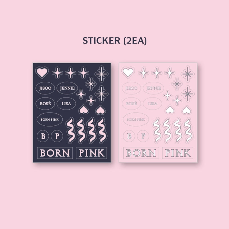 BlackPink - Born Pink - Polaroid Photo + Sticker Set