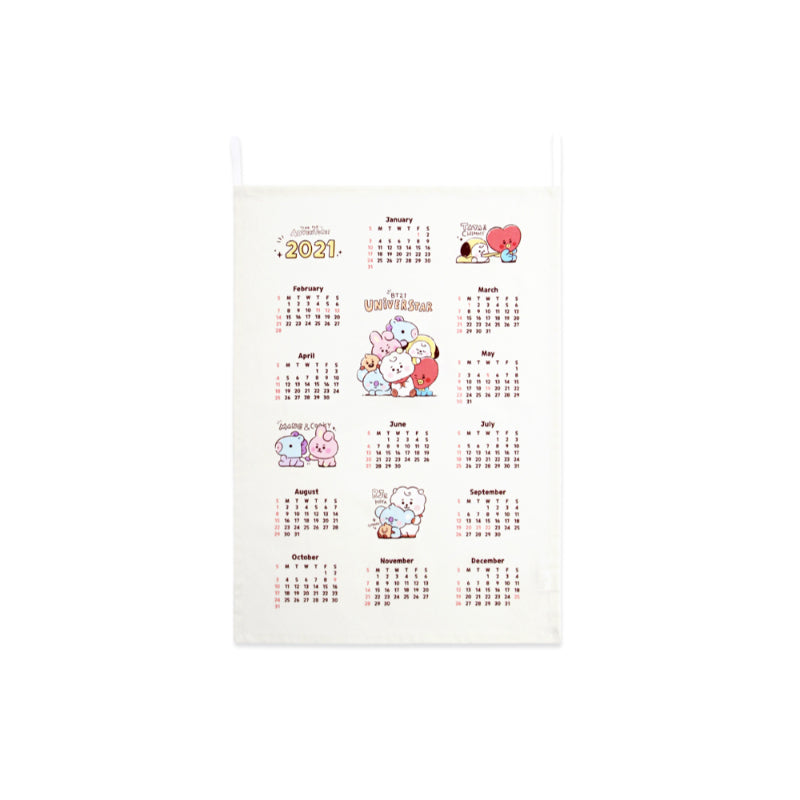 NARA HOME DECO X BT21- Sketch Fabric Calendar