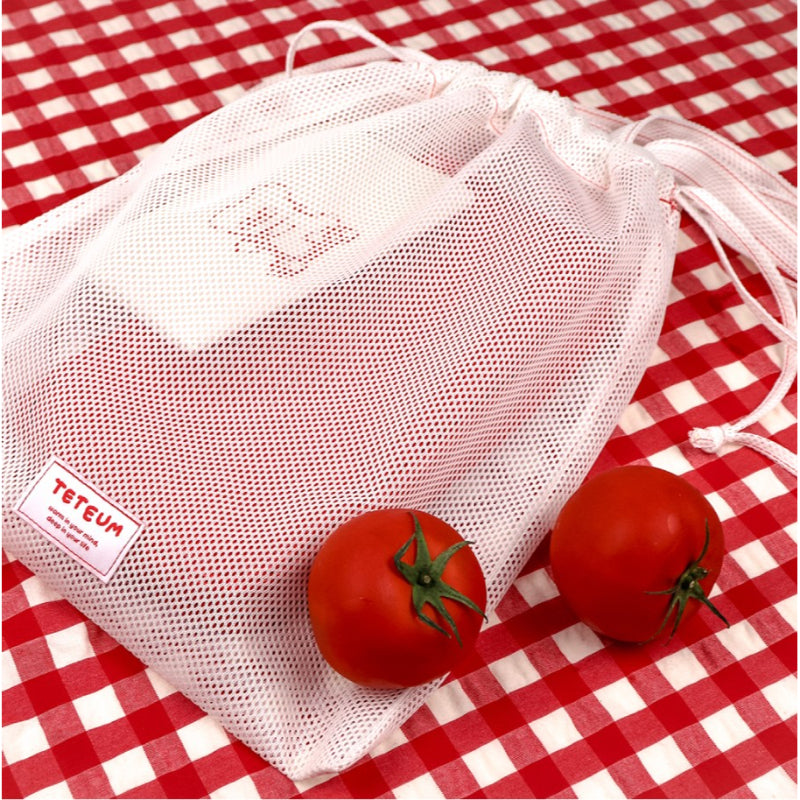 Teteum - Red Point Mesh Bag