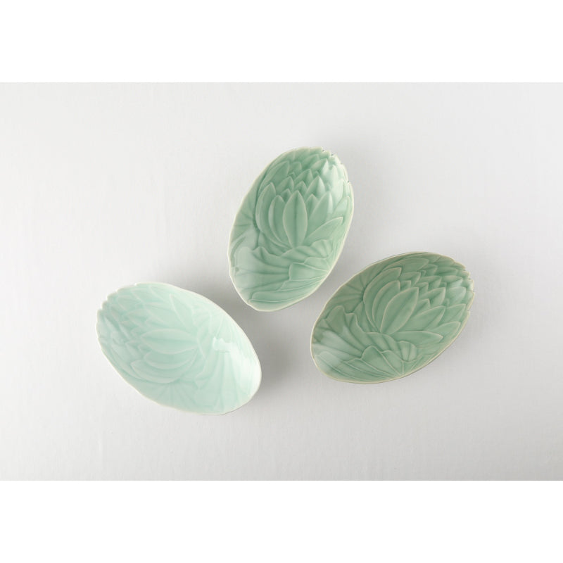 Chaora - Celadon Lotus Ellipse Bowl